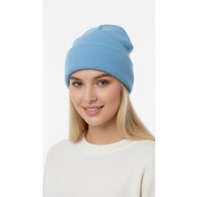 Gigi Giyim Düz Basic Soft Dokulu Unisex Katlamalı Bere