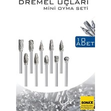 Butik Dremel Uyumlu Mini Oyma Gravür Uç Seti – 10'lu Tungsten Karbür Ahşap/metal/plastik Için
