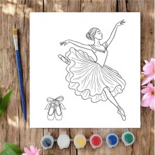 Chve Design 20X20 Tuval Boyama Seti Etkinlik Balerin Boyama Seti