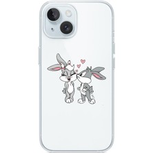 3gen Case İphone 13-İphone 14 Uyumlu Desenli Şeffaf Silikon Kılıf