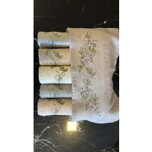 La Lune Home Gülbahçe El ve Yüz Havlusu 50X90 6'lı Nakışlı Mix Renk