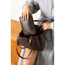 Rivina Mari Kadın Mıknatıs Kapaklı Cüzdan Detaylı El Kol ve Omuz Çantası