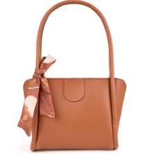 Rivina Moli Kadın Çift Saplı Fular Detaylı Küçük Boy El Kol ve Omuz Çantası