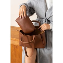 Rivina Mıknatıs Kapaklı Cüzdan Detaylı Kadın El Kol ve Omuz Çantası