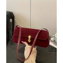 Rivina Liva Kadın Vintage Gold Tokalı Retro Model El ve Omuz Çantası