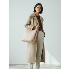 Rivina Kadın Büyük Boy Tote Model El ve Omuz Çantası Beyaz