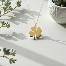 Nova Grup Yonca Figürlü Sade 14 Ayar Altın Kolye