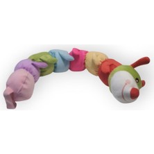 Rengarenk Peluş Tırtıl Yastık 75 cm Kaliteli