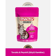 Snacky Crunch Strong Bones - Güçlü Kemikler Tavuklu Peynirli Kedi Ödül Maması 60 gr