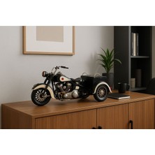 Valenza Store Dekoratif Büyük Boy Siyah Metal Motorsiklet - Hediyelik