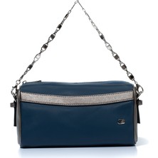 Minsi Celestial Cylinder Kadın Kol-Omuz Çantası-Lacivert/gri