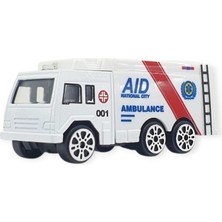 3'lü Iş Makinaları Road Seti - Die Cast - DS044 - Ambulans (Lisinya)