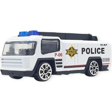 3'lü Iş Makinaları Road Seti - Die Cast - DS044 - Polis  (Lisinya)