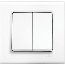 Viko Linerra Beyaz Komütatör Çerçeve Dahil