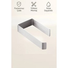 Bulut Art Paslanmaz Çelik Yapışkanlı Tuvalet Kağıdı Askılığı | Delmeden Montaj | Wc Kağıtlığı | Neme Dayanıklı