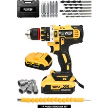 Özbience 12V Darbeli Matkap Seti, Çift Akülü, Metal Şanzıman, 17 Parça