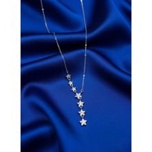 Zarene Silver 925 Ayar Stella Gümüş Renk Yıldızlı Kolye