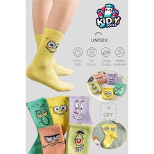 Kidy 5 Çift Unisex Desenli Karakterli  Kolej Çorap Seti Extra Rahat