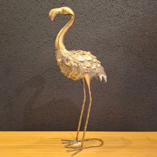 CITY gold 2'li Dekoratif Telkari Flamingo 60 cm