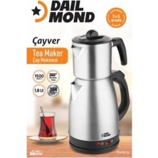 Çayver Elektrikli Çay Makinesi Paslanmaz Çelik Su Isıtıcı Aşırı Isınma Emniyet Sistemi