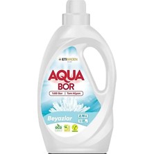 AQUABOR Doğal Mi̇neralli̇ Sivi Çamaşir Deterjani Beyazlar Içi̇n 33 Yikama