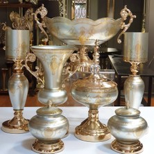 CITY gold 7 Parça Konsol Seti Salon Takımı Dekoratif