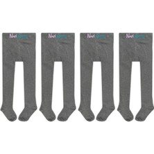 Novibaby 4'lü Bebek Pamuklu Külotlu Çorap, Çocuk Yenidoğan Pamuk Kız Erkek Okul Çorabı, Beyaz Ekru Pembe Vs.