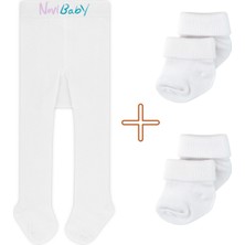 Novibaby Bebek ve Çocuk Pamuklu Külotlu Çorap & 2'li Yenidoğan Bambu Bebek Çorap Seti, Yumuşak, Esnek Yapılı
