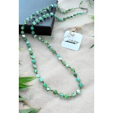 Crazy Takı Tasarım 6 mm Akik Doğaltaş 70-80 cm Uzun Unisex Kolye