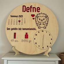 Pelince Yeni Doğan Isime Özel Doğum Panosu | Kirpili Doğum Hediyesi Standlı ve Asılabilir | 20 cm