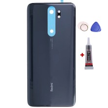 Yedcom Xiaomi Redmi Note 8 Pro Siyah Arka Kapak Batarya Kapağı Pil Kapağı Yapışkan Ve Sökme Aparatıyla Beraber Full Set