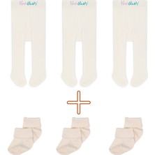Novibaby 3'lü Bebek ve Çocuk Pamuklu Külotlu Çorap & Yenidoğan Bambu Bebek Çorap Seti, Yumuşak, Esnek Yapılı