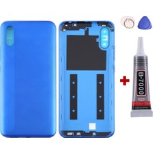 Yedcom Xiaomi Redmi 9A Mavi Arka Kapak Batarya Kapağı Pil Kapağı Yapışkan Ve Sökme Aparatıyla Beraber Full Set
