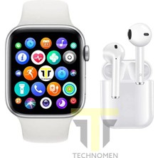 Özbience Akıllı Saat ve Kablosuz Kulaklık Beyaz Set, Şık ve Fonksiyonel Tasarım