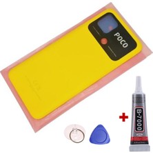 Yedcom Xiaomi Xiaomi Poco C40 Sarı Arka Kapak Batarya Kapağı Pil Kapağı Yapışkan Ve Sökme Aparatıyla Beraber Full Set