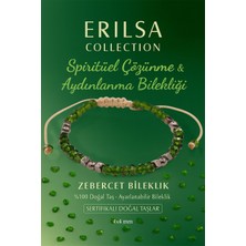 Erilsa Sertifikalı Spiritüel Çözünme ve Aydınlanma Bilekliği – Zebercet Peridot ve Terahertz Doğal Taş 4x4