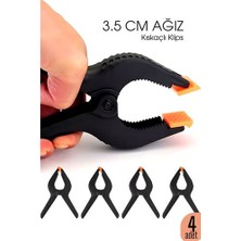 Kıskaç Klips Yaylı Işken Ce Plastik Kelepçe Güçlü Mafsallı Çene 3 Inç 3.5 cm Ağız