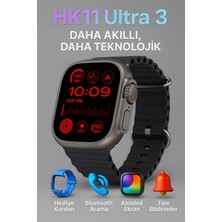 Özbience HK11 Ultra 3 Akıllı Saat, Ios ve Android Uyumlu, Konuşma Özellikli, Yedek Kordonlu