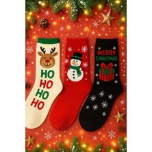 Bgk Unisex 3 Çift Yılbaşı Çorabı