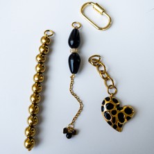 THEIA GemWorks Arva — Hematit & Oniks Çanta Aksesuarı