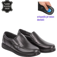 Erkek Siyah Bağcıksız Rahat Günlük Ayakkabı – Ortopedik Taban