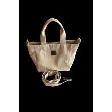 Bej Kumaş Omuz Çantası – Minimal, Hafif ve Çok Kullanışlı