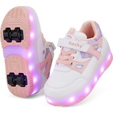 Sepona Patenli Cırtlı Işıklı Spor Ayakkabısı 4 Tekerlekli Paten –ışıkları On/off Tuşlu