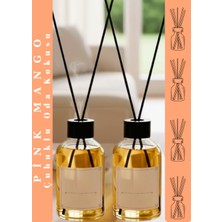 JUNIBELIW 2 Adet Koku Giderici Banyo Tuvalet Çubuklu Oda Kokusu Pink Mango 2x50ML