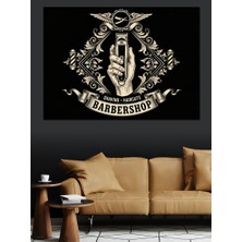 Tablo Mega Tıraş Makinesi Görselli Retro Berber Dükkanı Afişi Dekoratif Kanvas - Mdf Ahşap Tablo