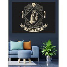 Tablo Mega Traş Makinesi Detaylı Retro Berber Dükkanı Afişi Dekoratif Kanvas - Mdf Ahşap Tablo