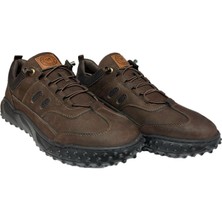 Fikret Unay Koyu Kahve Hakiki Deri Casual Erkek Ayakkabısı - Yüksek Tutuşlu Taban- Günlük Ortopedik Ayakkabı