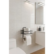 Yodis Güçlü Yapışkanlı Yedek Raflı Tuvalet Kağıdı Askılığı Banyo Düzenleyici Tuvalet Kağıtlığı