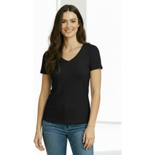 Lyvean V Yaka Regular Kısa Kollu Tshirt