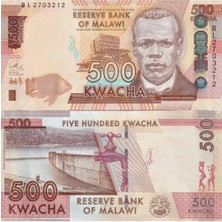 Malawi 2017 Yılı 500 Kwacha Yabancı Kağıt Para Çil ( Unc ) Koleksiyon Para